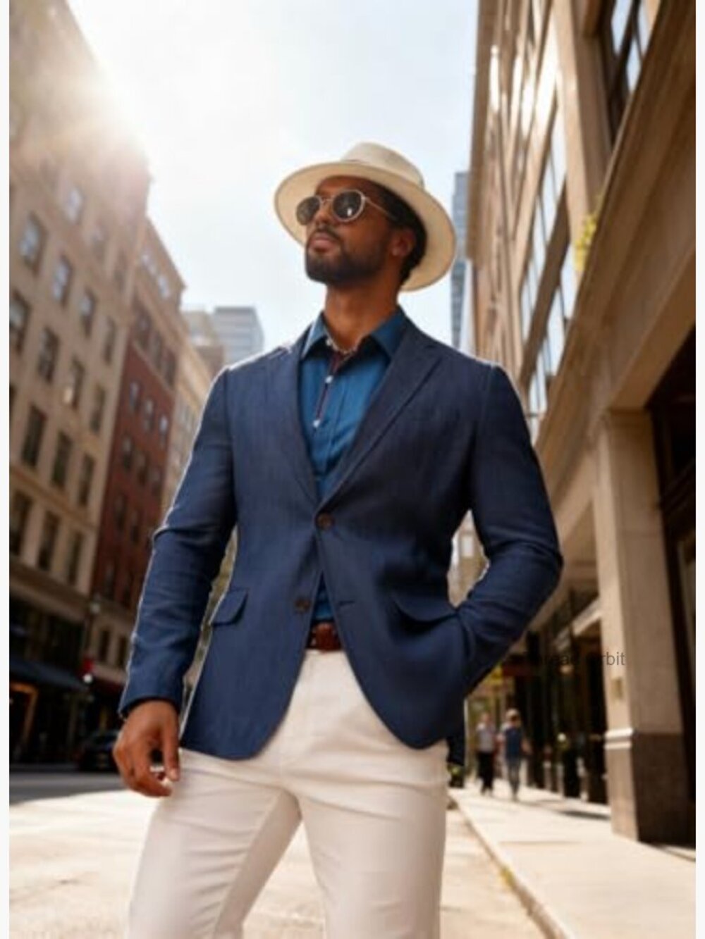 Linen Blend Slim Fit Sport Coat Blazer for Men Wedding Prom Business - Picture 5 of 7